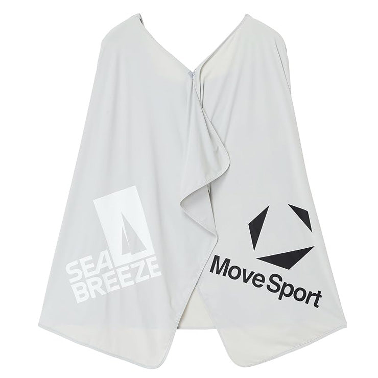 【2026モデル】デサント ムーブスポーツ 冷感遮熱ポンチョ SEA BREEZEコラボ フード付き 着る日傘 ST6FSZS1U かぶる コート 夏 猛暑 冷たい 冷やす 気持ちいい 熱中症対策 暑さ対策 屋外作業 野球 ゴルフ スポーツ アウトドア 観戦 クールダウン descente movesport