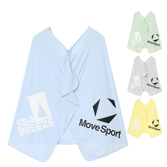 【2026モデル】デサント ムーブスポーツ 冷感遮熱ポンチョ SEA BREEZEコラボ フード付き 着る日傘 ST6FSZS1U かぶる コート 夏 猛暑 冷たい 冷やす 気持ちいい 熱中症対策 暑さ対策 屋外作業 野球 ゴルフ スポーツ アウトドア 観戦 クールダウン descente movesport
