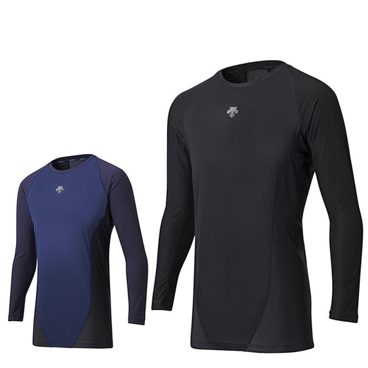 【2024モデル】デサント 野球 アンダーシャツ 丸首 長袖 リラックスフィットシャツ クール STD-772 通気性 冷感 夏用 アンダーウェア インナーウェア ルーズフィット 大人 一般 高校生 中学生 高校野球 大きいサイズ descente