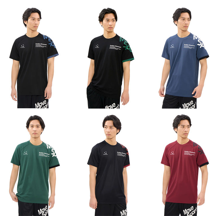 【石川祐希選手着用】2026モデル デサント ムーブスポーツ バレーボール 半袖 プラクティスシャツ Tシャツ バレーシャツ メンズ SV6SHT04U 夏用 スポーツウェア トレーニングウェア ジム ランニング ジョギング ウェア 大きいサイズあり descente movesport