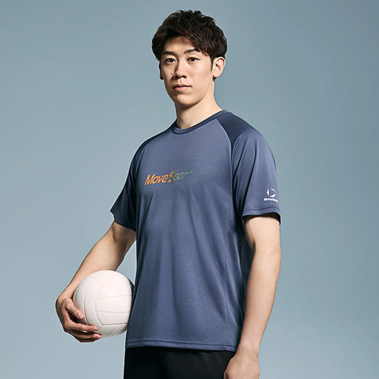 【石川祐希選手着用】2026モデル デサント ムーブスポーツ バレーボール 半袖 プラクティスシャツ Tシャツ バレーシャツ メンズ SV6SHT05U 夏用 スポーツウェア トレーニングウェア ジム ランニング ジョギング ウェア 大きいサイズあり descente movesport