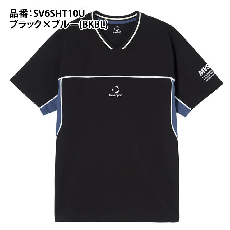【石川祐希選手着用】2026モデル デサント ムーブスポーツ バレーボール 半袖 プラクティスシャツ Tシャツ バレーシャツ メンズ SV6SHT10U 夏用 スポーツウェア トレーニングウェア ジム ランニング ジョギング ウェア 大きいサイズあり descente movesport