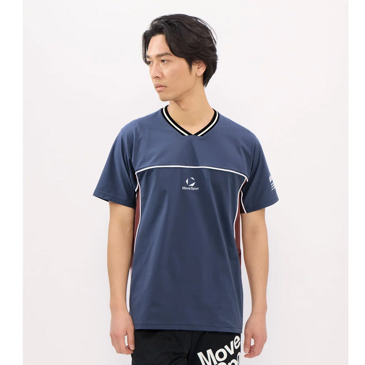 【石川祐希選手着用】2026モデル デサント ムーブスポーツ バレーボール 半袖 プラクティスシャツ Tシャツ バレーシャツ メンズ SV6SHT10U 夏用 スポーツウェア トレーニングウェア ジム ランニング ジョギング ウェア 大きいサイズあり descente movesport