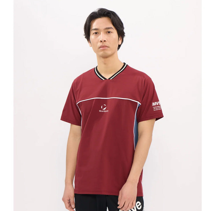 【石川祐希選手着用】2026モデル デサント ムーブスポーツ バレーボール 半袖 プラクティスシャツ Tシャツ バレーシャツ メンズ SV6SHT10U 夏用 スポーツウェア トレーニングウェア ジム ランニング ジョギング ウェア 大きいサイズあり descente movesport