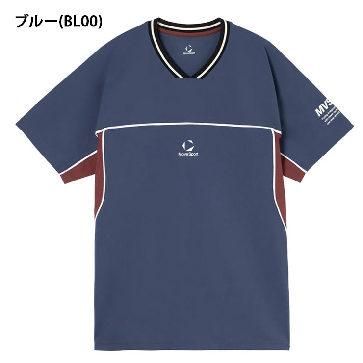 【石川祐希選手着用】2026モデル デサント ムーブスポーツ バレーボール 半袖 プラクティスシャツ Tシャツ バレーシャツ メンズ SV6SHT10U 夏用 スポーツウェア トレーニングウェア ジム ランニング ジョギング ウェア 大きいサイズあり descente movesport
