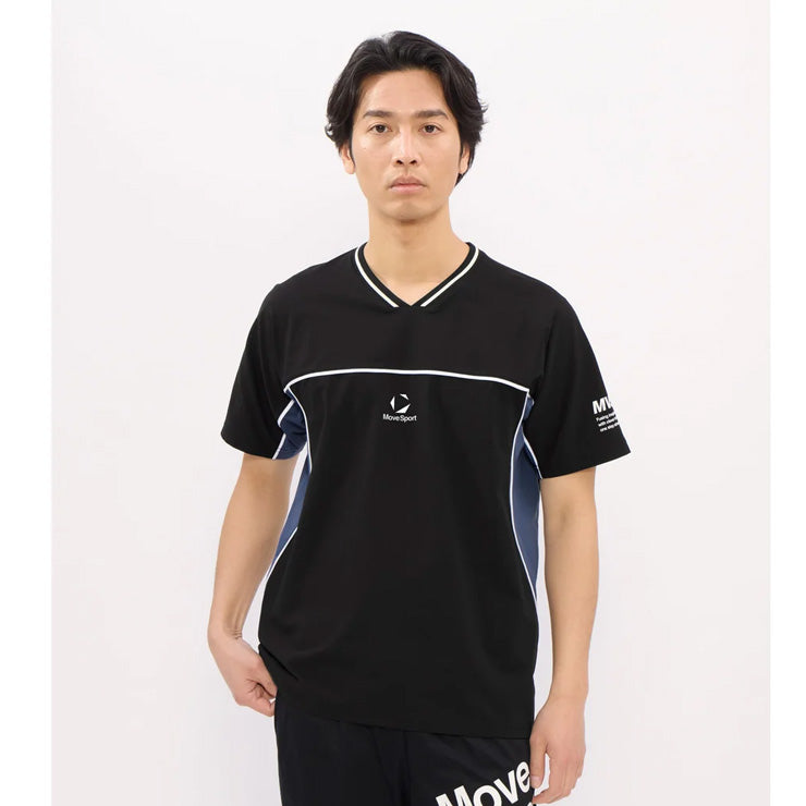 【石川祐希選手着用】2026モデル デサント ムーブスポーツ バレーボール 半袖 プラクティスシャツ Tシャツ バレーシャツ メンズ SV6SHT10U 夏用 スポーツウェア トレーニングウェア ジム ランニング ジョギング ウェア 大きいサイズあり descente movesport