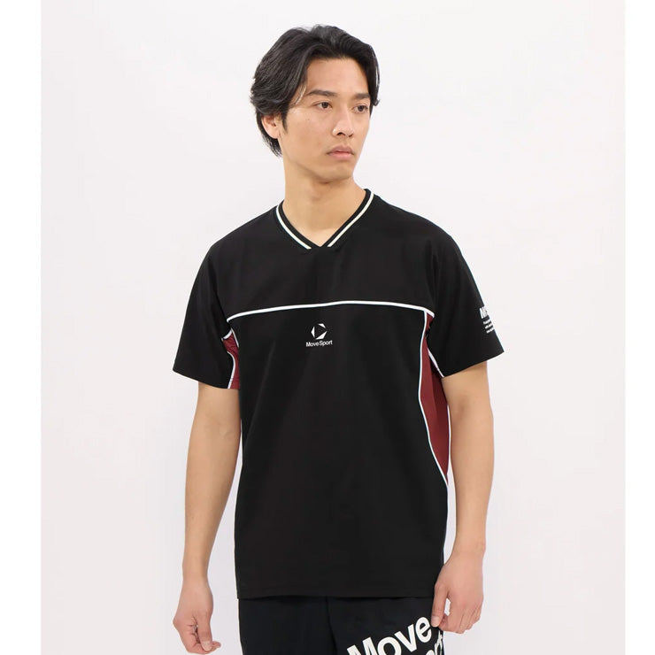 【石川祐希選手着用】2026モデル デサント ムーブスポーツ バレーボール 半袖 プラクティスシャツ Tシャツ バレーシャツ メンズ SV6SHT10U 夏用 スポーツウェア トレーニングウェア ジム ランニング ジョギング ウェア 大きいサイズあり descente movesport