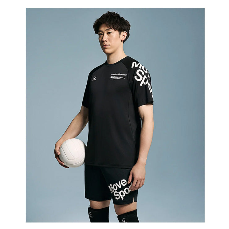 【石川祐希選手着用】2026モデル デサント ムーブスポーツ バレーボール 半袖 プラクティスシャツ Tシャツ バレーシャツ メンズ SV6SHT11U 夏用 スポーツウェア トレーニングウェア ジム ランニング ジョギング ウェア 大きいサイズあり descente movesport