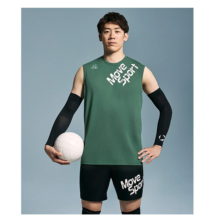 【石川祐希選手着用】2026モデル デサント ムーブスポーツ バレーボール ノースリーブ プラクティスシャツ Tシャツ バレーシャツ メンズ SV6STZ01U 夏用 スポーツウェア トレーニングウェア ジム ランニング ジョギング ウェア 大きいサイズあり descente movesport