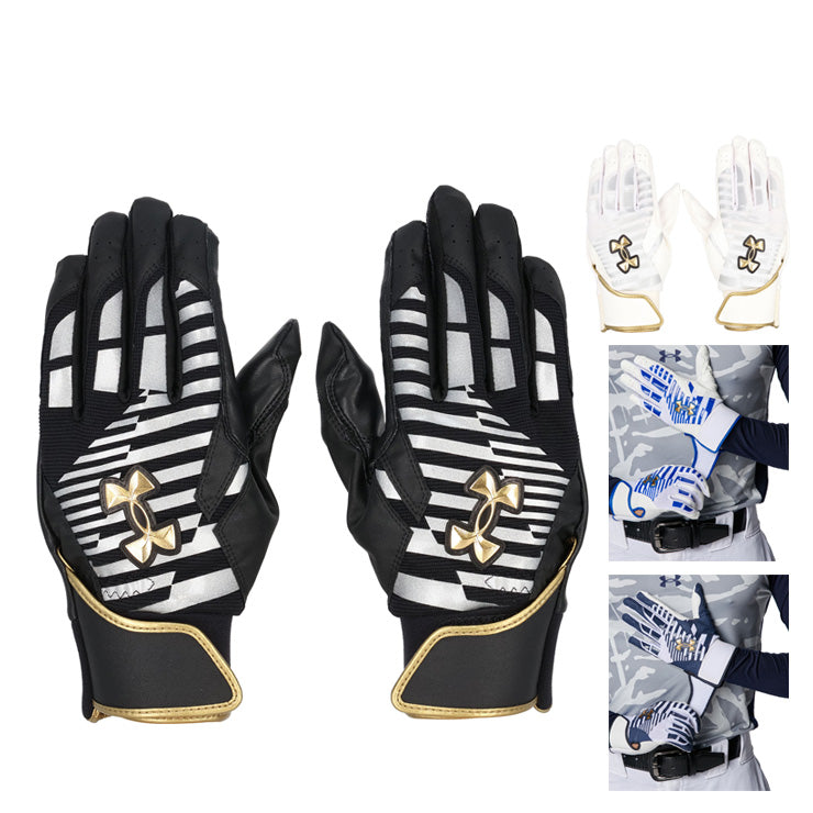 【刺繍1円】アンダーアーマー バッティンググローブ UAクリーンアップ プロ 両手用 一般 カラー 合成皮革 6001312 バッティング手袋 バッティンググラブ 打者用手袋 大人 一般 under armour