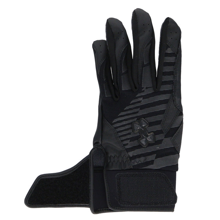 【刺繍1円】アンダーアーマー バッティンググローブ UAクリーンアップ プロ 高校野球対応 両手用 合成皮革 6001313 中学生 高校生 バッティング手袋 バッティンググラブ 打者用手袋 大人 一般 白 黒 under armour