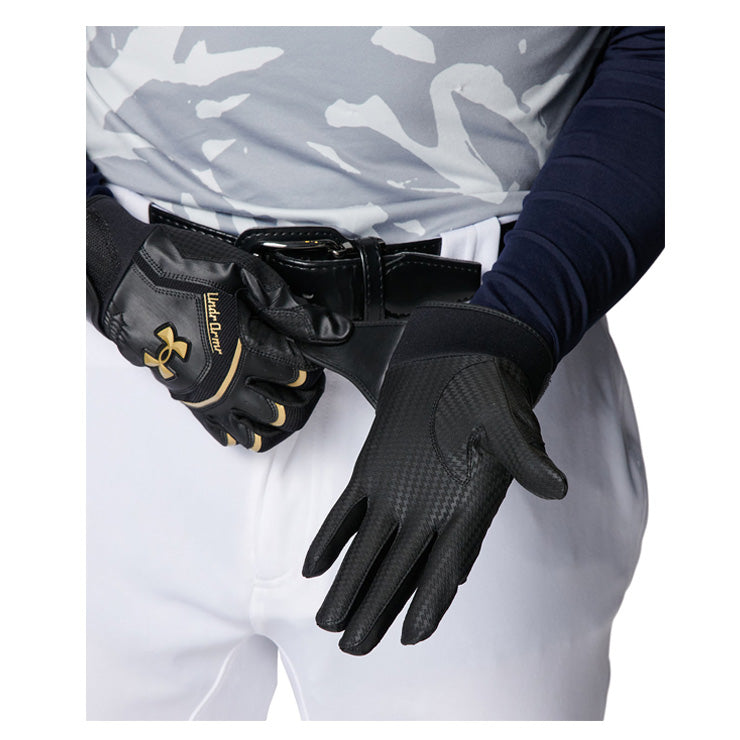 【刺繍1円】アンダーアーマー バッティンググローブ UAヤード プロ 両手用 一般 カラー 合成皮革 6001314 バッティング手袋 バッティンググラブ 打者用手袋 大人 一般 under armour