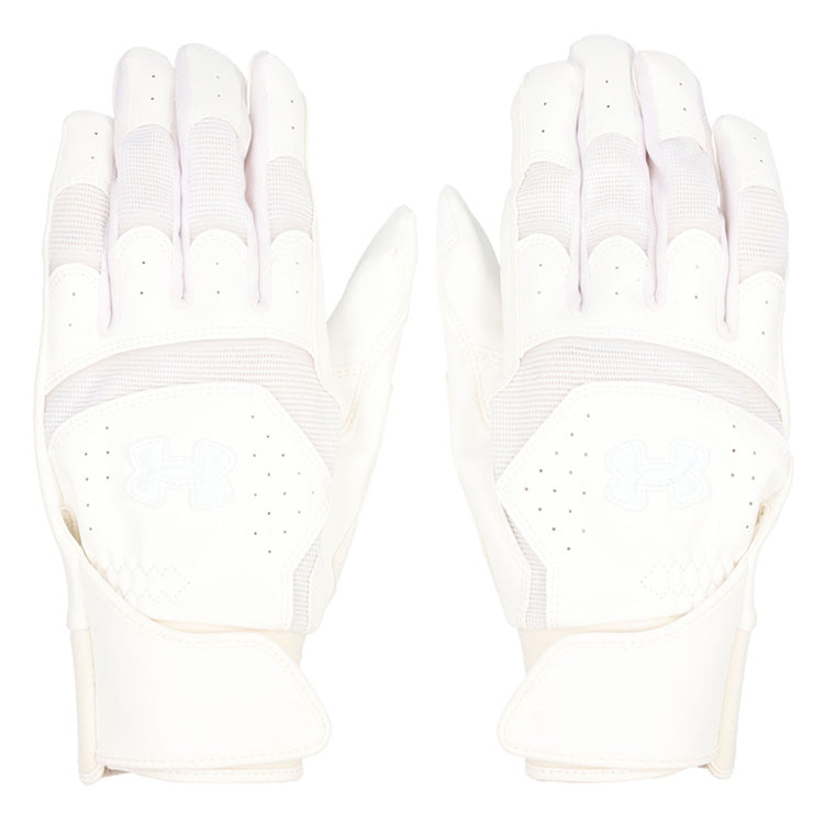 【刺繍1円】アンダーアーマー バッティンググローブ UAヤード プロ 両手用 高校野球対応 合成皮革 6001315 バッティング手袋 バッティンググラブ 打者用手袋 大人 一般 高校生 中学生 白 黒 ホワイト ブラック under armour