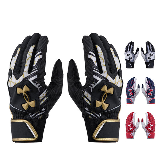 【刺繍1円】2025モデル アンダーアーマー ジュニア用 バッティンググローブ UAクリーンアップ 両手用 少年野球 6001317 こども キッズ Jr 子ども 子供 学童野球 リトルリーグ バッティング手袋 バッティンググラブ 打者用手袋 under armour