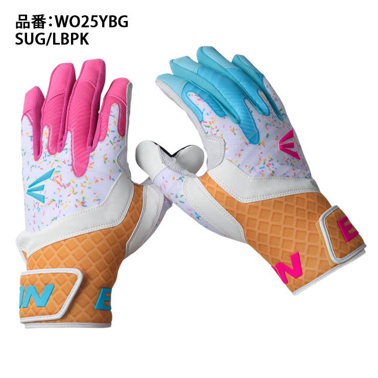 【日本未発売】イーストン ジュニア用 バッティンググローブ Sugar Rush Walk-Off Ethos 両手用 天然皮革 少年野球 並行輸入品 WO25YBG 直輸入品 バッティング手袋 バッティンググラブ こども キッズ Jr 子ども 学童野球 リトルリーグ 練習 試合 ソフトボール easton