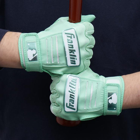 【2026モデル】フランクリン ジュニア用 バッティンググローブ CFX PRO HI-LITE 両手用 ミント×ホワイト 少年野球 20238 バッティング手袋 打者用手袋 こども 子供 キッズ Jr 学童野球 リトルリーグ MLB メジャーリーグ メジャーリーガー 愛用 バッティンググラブ Franklin