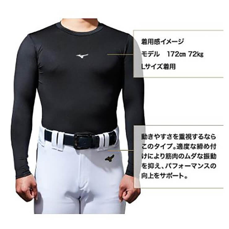 ミズノ 野球 アンダーシャツ ローネック 長袖 バイオギア 12JABC11 ピチピチ mizuno miz24ss – Baseball Park  STAND IN 公式サイト