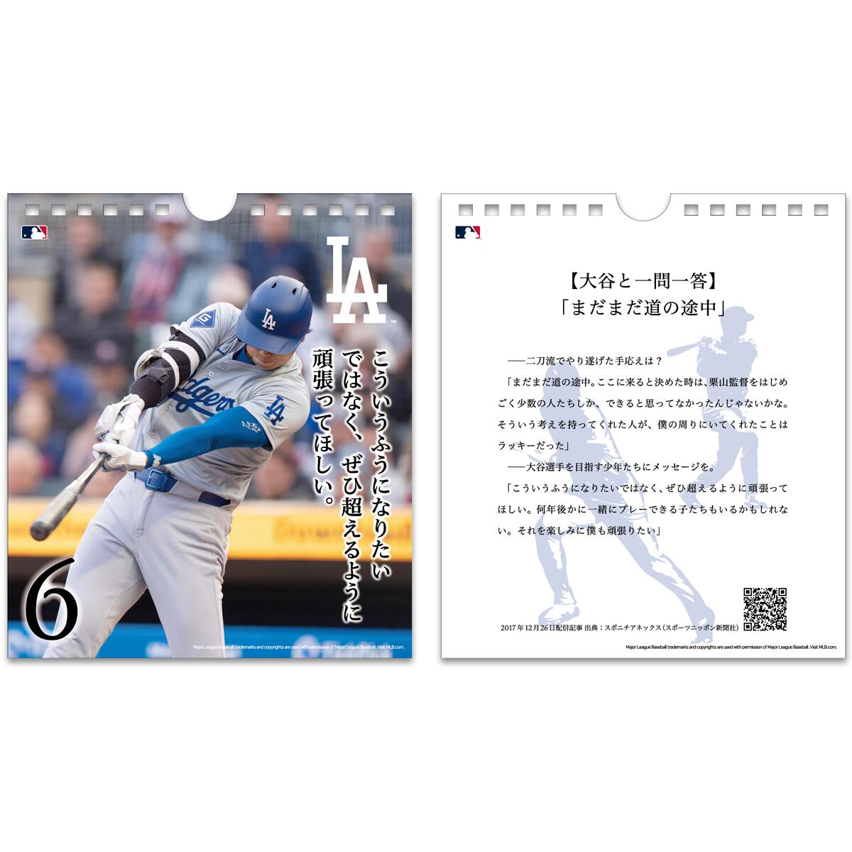 【予約販売】ドジャース 大谷翔平 31日 万年日めくりカレンダー CL-553 大谷翔平選手 大谷選手 大谷 グッズ