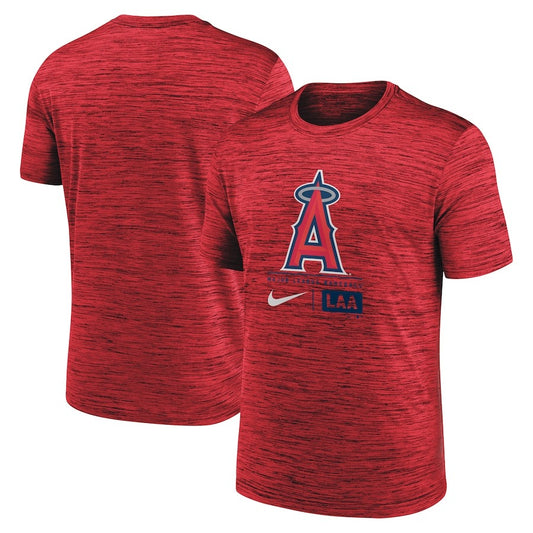 ナイキ ロサンゼルス・エンゼルス 半袖 Tシャツ ラージロゴ ベロシティ Los Angeles Angels Nike Navy Large Logo Velocity T-Shirt メンズ NKPQ-62Q-ANG-B1Y カジュアル 普段着 スポカジ スポーツウェア トレーニングウェア MLB メジャーリーグ グッズ 公式アイテム nike