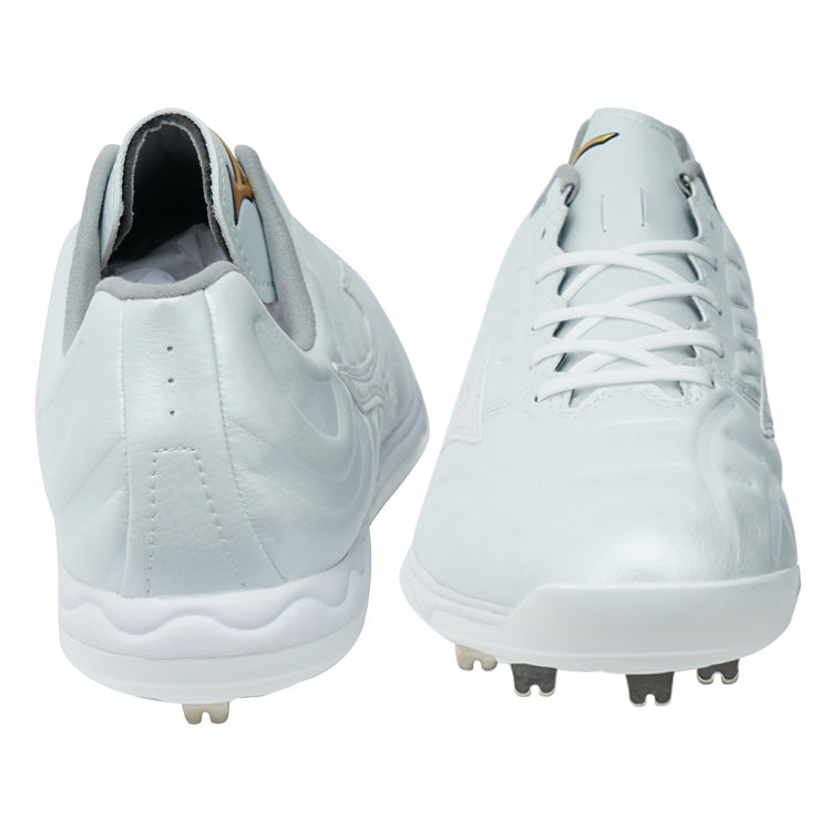 【球速が上がるスパイク】2025モデル ミズノプロ 野球 白スパイク 投手向け スピードレボ プロ 大人 一般 高校野球対応 中学生 25.0～30.0 ローカット 11GM250501 ピッチャー 靴 金属スパイク 金具スパイク 樹脂底スパイク 試合 ホワイト 大きいサイズ mizuno pro