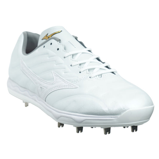 【球速が上がるスパイク】2025モデル ミズノプロ 野球 白スパイク 投手向け スピードレボ プロ 大人 一般 高校野球対応 中学生 25.0～30.0 ローカット 11GM250501 ピッチャー 靴 金属スパイク 金具スパイク 樹脂底スパイク 試合 ホワイト 大きいサイズ mizuno pro