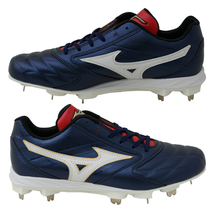 【球速が上がるスパイク】2026モデル ミズノ グローバルエリート 限定 野球 スパイク 投手向け スピードレボ エリート2 勝色コレクション ワイド 3E 大人 一般 26.0～29.0 ローカット 11GM261029 ピッチャー 金属スパイク 金具スパイク 試合 大きいサイズ mizuno