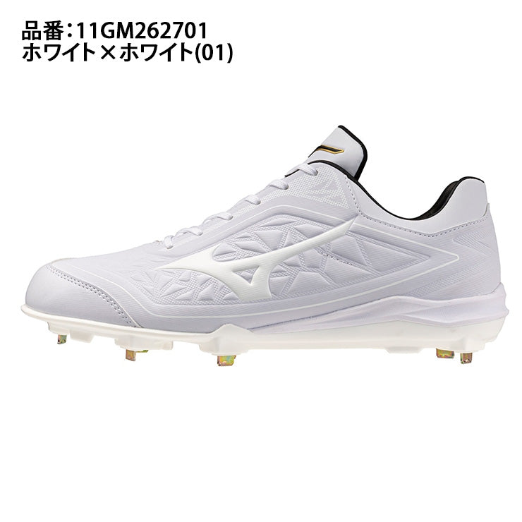 【2026モデル】ミズノ 野球 厚底 白スパイク クッションレボバディー CK ワイド 3E 高校野球対応 25.0～29.0 高校生 中学生 11GM262701 紐 反発 負担軽減 靴 金属スパイク 金具スパイク 樹脂底スパイク 試合 ホワイト 大きいサイズ mizuno