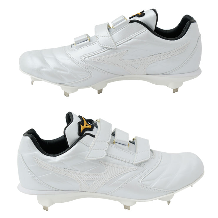 【縫いP可能 2026モデル】ミズノプロ 野球 限定 白スパイク ライトレボプロ2 BLT Ltd マジックベルト 大人 一般 高校野球対応 中学生 26.0～30.0 11GM264101 3本ベルト 金属スパイク 金具スパイク 軽い 軽量 試合 ホワイト 大きいサイズ mizuno pro