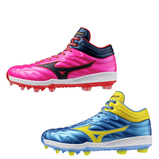 【2025母の日＆父の日モデル】ミズノプロ 野球 厚底 ポイントスパイク クッションレボプロ ミッド TPU ワイド 3E カラースパイク 25.0～30.0 MID ミドルカット 大人 一般 11GP2530 紐 スタッドスパイク 試合 草野球 大学野球 社会人野球 大きいサイズ mizuno pro