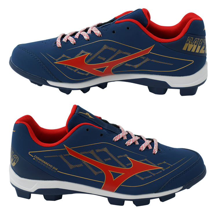 【2026モデル】ミズノ 野球 限定 ポイントスパイク クッションレボダイア 勝色コレクション カラースパイク ワイド 3E 25.0～29.0 11GP262029 大人 一般 スタッドスパイク 紐 反発 負担軽減 靴 試合 大きいサイズ mizuno