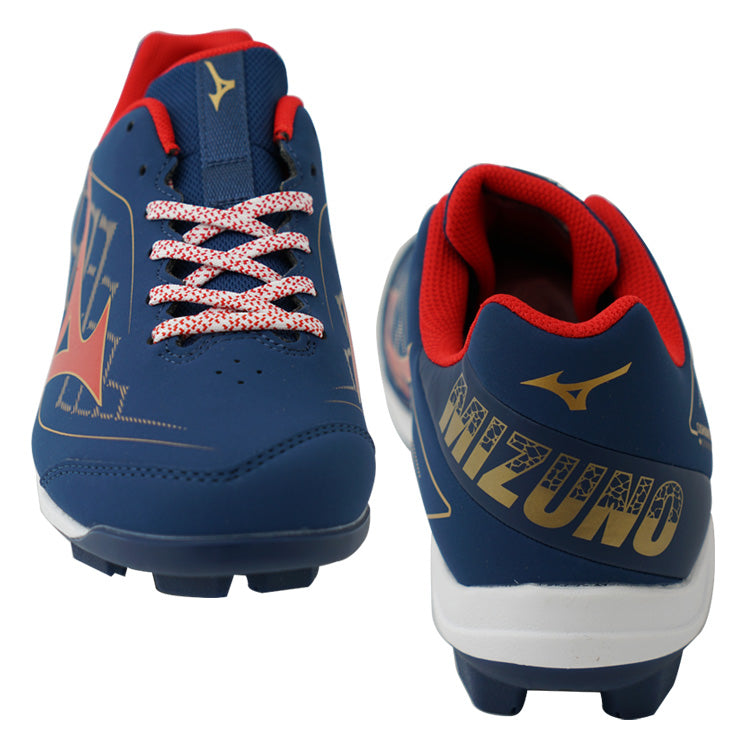 【2026モデル】ミズノ 野球 限定 ポイントスパイク クッションレボダイア 勝色コレクション カラースパイク ワイド 3E 25.0～29.0 11GP262029 大人 一般 スタッドスパイク 紐 反発 負担軽減 靴 試合 大きいサイズ mizuno