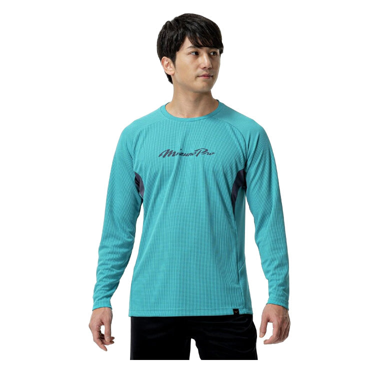 【2025モデル】ミズノプロ 野球 長袖 Tシャツ KUGEKI ドライエアロフロー メンズ レディース ユニセックス 秋物 冬物 12JACT76 スポーツウェア トレーニングウェア 秋用 冬用 長袖シャツ ロンT ランニング ジョギング 野球ウェア mizuno pro 大きいサイズあり