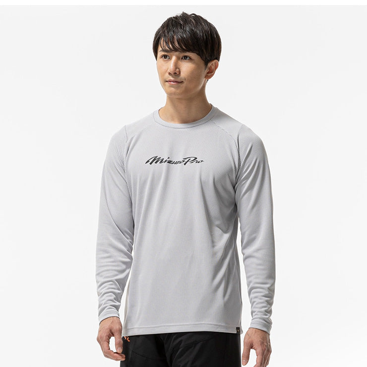 【2026モデル】ミズノプロ 野球 ウェア 長袖 Tシャツ KUGEKI ドライエアロフロー メンズ レディース ユニセックス 秋物 冬物 12JADT77 ロンT スポーツウェア トレーニングウェア 秋用 冬用 長袖シャツ ロンT ランニング ジョギング 野球ウェア mizuno pro 大きいサイズあり