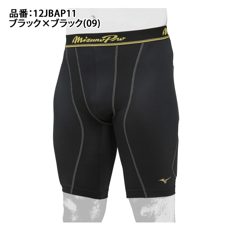 ミズノプロ 野球 スライディングパンツ パッド付き ファウルカップ収納式 大人 一般 高校野球 12JBAP11 スラパン アンダータイツ インナー ショーツ 高校生 中学生 大きいサイズあり mizuno pro