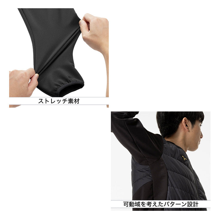 【2025モデル】ミズノプロ 野球 ウェア テックフィルブレスサーモ ミドラージャケット 長袖 メンズ 冬物 12JECV73 ジャンパー あったかい 温かい スポーツウェア トレーニングウェア ゴルフウェア ウィンドブレーカー グランドコート 冬用 mizuno pro 大きいサイズ