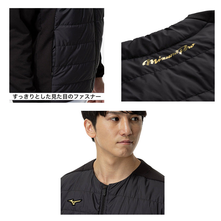 【2025モデル】ミズノプロ 野球 ウェア テックフィルブレスサーモ ミドラージャケット 長袖 メンズ 冬物 12JECV73 ジャンパー あったかい 温かい スポーツウェア トレーニングウェア ゴルフウェア ウィンドブレーカー グランドコート 冬用 mizuno pro 大きいサイズ