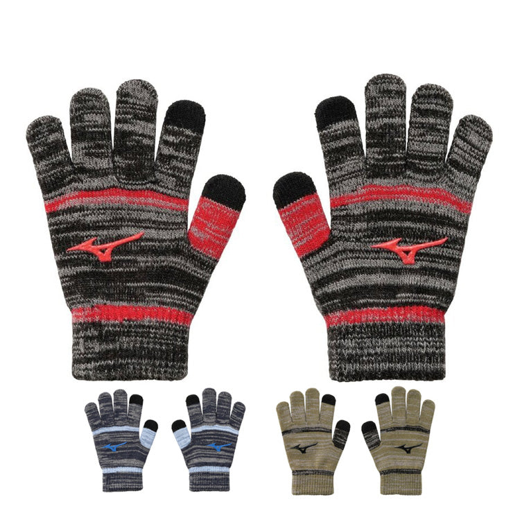 【2025モデル】ミズノ ジュニア用 ニット手袋 防寒 スマホ対応 冬用 12JYCA51 少年野球 こども キッズ Jr 子供 子ども 限定 あったかい 暖かい 温かい てぶくろ アクセサリー mizuno global elite