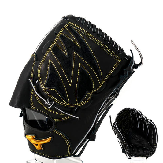 【2023モデル】ミズノプロ 硬式 グローブ グラブ 投手用 USキップレザー 限定皮革シリーズ サイズ11 ブラック 右投げ用 高校野球対応 1AJGH10601 ピッチャー用 BSSショップ限定 硬式野球 大人 一般 高校生 硬式グローブ 硬式グラブ mizuno pro
