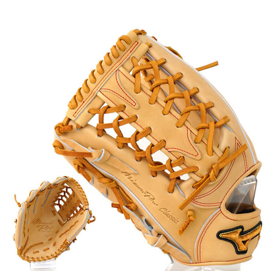 【2024モデル】ミズノプロ クラシック 硬式 グローブ グラブ 外野手用 MIZUNO PRO Classic サイズ18N ジャスミン×コルク 左投げ用 高校野球対応 1AJGH30007 ミズノプロ クラシック 内野用 BSSショップ限定 硬式野球 大人 一般 高校生 硬式グローブ 硬式グラブ