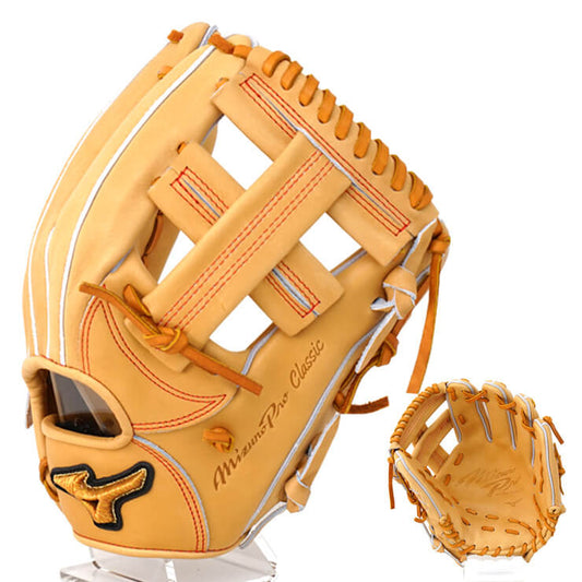 【2024モデル】ミズノプロ クラシック 硬式 グローブ グラブ 内野手用 MIZUNO PRO Classic サイズ9 ジャスミン×コルク 右投げ用 高校野球対応 1AJGH30023 ミズノプロ クラシック 内野用 BSSショップ限定 硬式野球 大人 一般 高校生 硬式グローブ 硬式グラブ