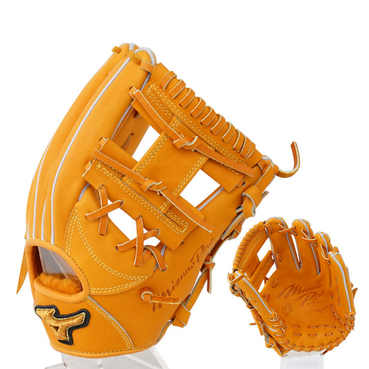 【2024モデル】ミズノプロ 硬式 グローブ グラブ 内野手用 MM型 宮本慎也 サイズ9 Crafted Edition HAGA JAPAN 右投げ用 ビターオレンジ 高校野球対応 1AJGH91503 内野用 BSSショップ限定 硬式野球 大人 一般 高校生 硬式グローブ 硬式グラブ 国産 日本製 mizuno pro