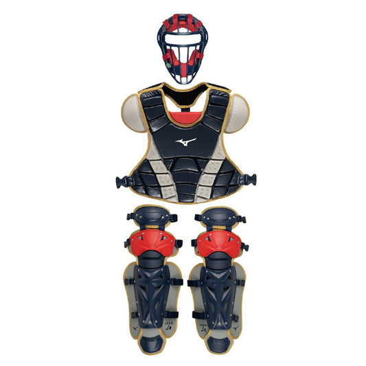 【2026モデル】ミズノ 限定 少年軟式 ジュニア ソフトボール キャッチャー防具 3点セット 勝色コレクション マスク プロテクター レガース 少年野球 少年ソフト 1DJPC02874 こども キッズ Jr 子供 子ども 軟式用 11インチ 捕手用 キャッチャー道具 一式 mizuno