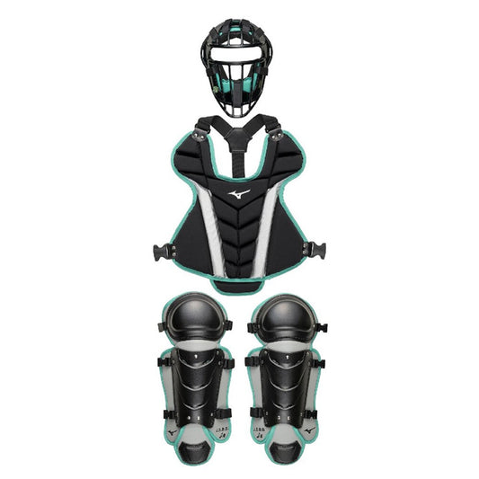 【2026モデル】ミズノ 限定 少年軟式 ジュニア ソフトボール キャッチャー防具 3点セット 翡翠シリーズ マスク プロテクター レガース 少年野球 少年ソフト 1DJPC21127 こども キッズ Jr 子供 子ども 軟式用 11インチ 捕手用 キャッチャー道具 一式 mizuno