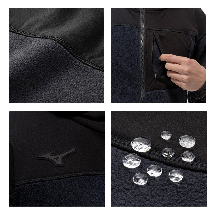 2025モデル】ミズノ プルーフ フリースジャケット 長袖 裏起毛 撥水