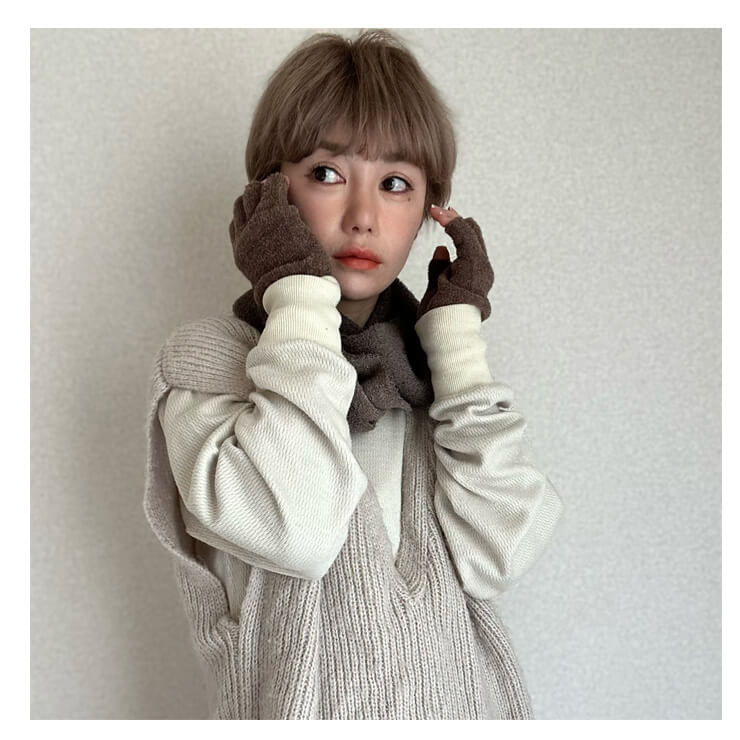 ミズノ ブレスサーモ 指ぬき手袋 マシュマロ手袋 指先あきタイプ 防寒 冬用 大人 一般 C2JYA607 ニット手袋 あったかい 暖かい 温かい てぶくろ mizuno