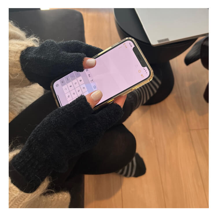 ミズノ ブレスサーモ 指ぬき手袋 マシュマロ手袋 指先あきタイプ 防寒 冬用 大人 一般 C2JYA607 ニット手袋 あったかい 暖かい 温かい てぶくろ mizuno