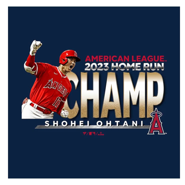 エンゼルス 大谷翔平 2023 アメリカン・リーグ ホームラン王 獲得記念 パーカー ウェア メンズ レディース ユニセックス ファナティクス ML0123FW03 大谷選手 大谷翔平選手 フーディー スポーツウェア カジュアル HR王 記念グッズ 記念アイテム