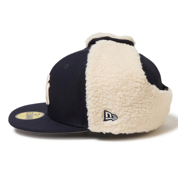 ニューエラ NEW ERA ニューヨーク・ヤンキース ドッグイヤー キャップ 耳当て付き NY 59FIFTY 5950 Dog Ear メンズ レディース ユニセックス 大人 一般 14668175 冬用 防寒 MLB メジャーリーグ 野球帽 帽子 スポーツキャップ ベースボールキャップ ぼうし