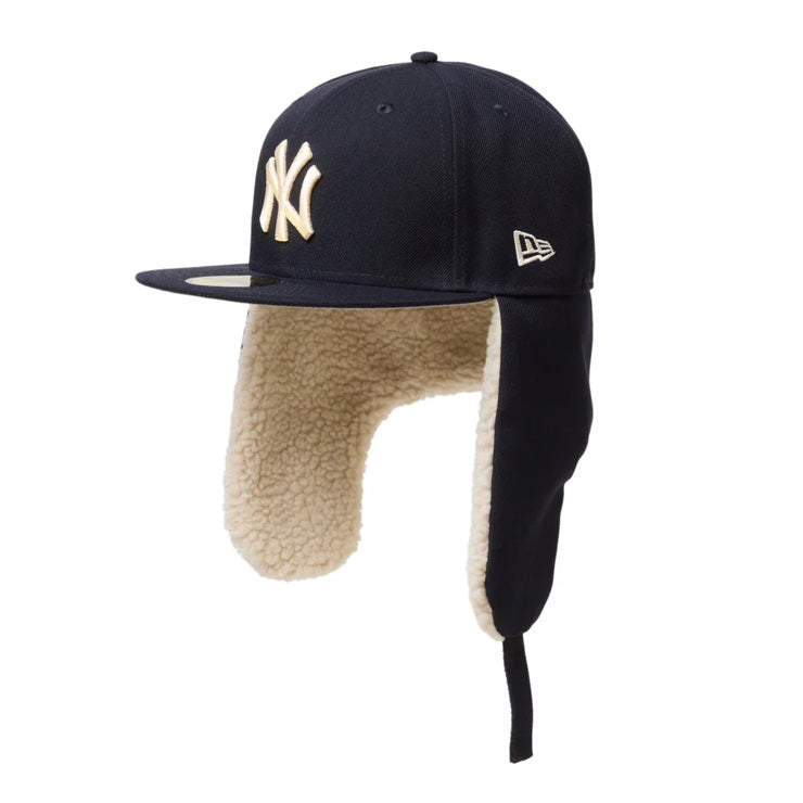 ニューエラ NEW ERA ニューヨーク・ヤンキース ドッグイヤー キャップ 耳当て付き NY 59FIFTY 5950 Dog Ear メンズ レディース ユニセックス 大人 一般 14668175 冬用 防寒 MLB メジャーリーグ 野球帽 帽子 スポーツキャップ ベースボールキャップ ぼうし