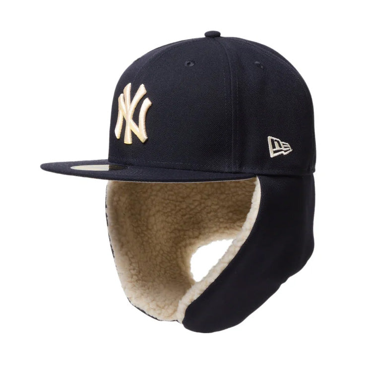 ニューエラ NEW ERA ニューヨーク・ヤンキース ドッグイヤー キャップ 耳当て付き NY 59FIFTY 5950 Dog Ear メンズ レディース ユニセックス 大人 一般 14668175 冬用 防寒 MLB メジャーリーグ 野球帽 帽子 スポーツキャップ ベースボールキャップ ぼうし